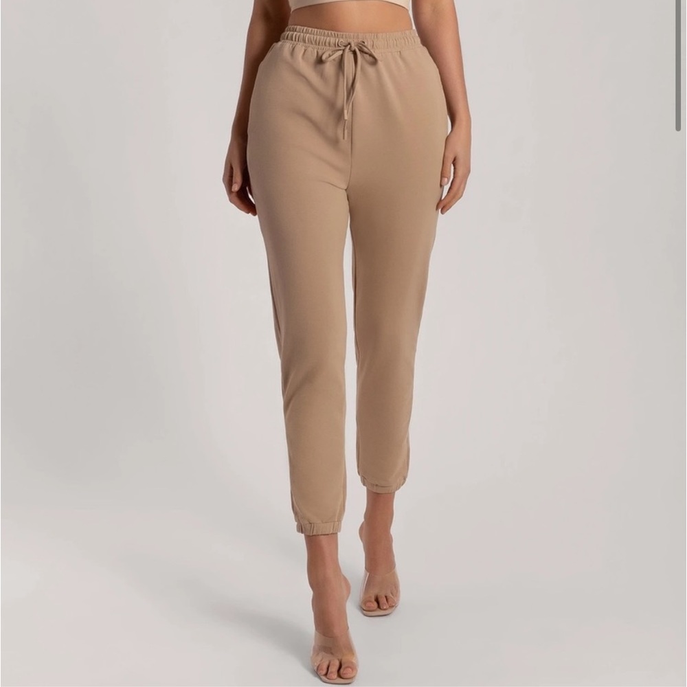 Meshki Tan Joggers High Waist